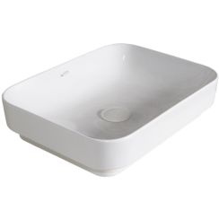 Isvea Sott Aqua Waschbecken 50x38 cm rechteckig Einbauwaschbecken-Aufsatzwaschbecken weiß glanz 10SQ51050