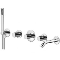 Paffoni badewannen- und duscharmatur Unterputz mit Thermostat chrom MDE001CR