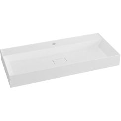 Sapho Godiva Waschbecken 96x44 cm rechteckig Klassisch-Möbel weiß glanz GU096
