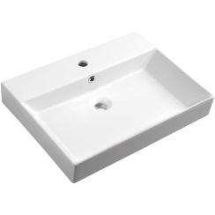 Sapho Kare Waschbecken 60x45 cm rechteckig Klassisch-Möbel weiß glanz 17060