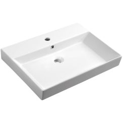 Sapho Kare Waschbecken 70x45 cm rechteckig Klassisch-Möbel weiß glanz 17070