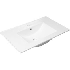 Sapho Slim Waschbecken 76.5x47 cm rechteckig Möbel-Einbauwaschbecken weiß glanz 1601-75