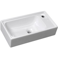 Sapho Small Waschbecken 50.5x26.5 cm rechteckig Klassisch-Aufsatzwaschbecken weiß glanz 7045
