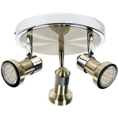 Candellux Arkon Deckenlampe 3x50 W chrom-satin-nickel 98-60051