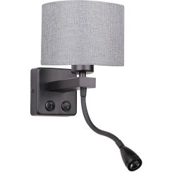Candellux Polo Wandleuchte 2x40 W schwarz-grau 21-75499