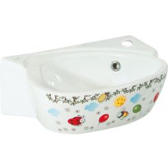 Creavit Kid Waschbecken 39x29 cm Klassisch für Kinder weiß glanz CK035-FF
