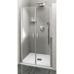 Polysan Zoom Line Duschtüren 90 cm aufklappbar chrom Glanz/durchsichtiges Glas ZL1790