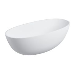 Omnires Shell M+ Freistehende Badewanne 160x75 cm oval weiß SHELLWWBM