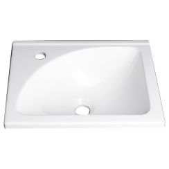 Aqualine Waschbecken 40.8x32.3 cm rechteckig Möbel weiß glanz LM408