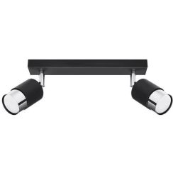 Sollux Lighting Nero Deckenlampe 2x40 W schwarz-chrom SL.1065