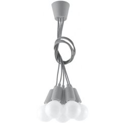 Sollux Lighting Diego Pendelleuchte 5x60 W grau/aschfarben SL.0577