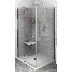 Polysan Fortis Line Duschtüren 90 cm aufklappbar chrom Glanz/durchsichtiges Glas FL1090L