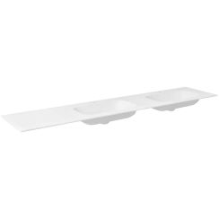 Sapho Aruba Waschbecken 240x51.5 cm rechteckig Möbel-Doppelt weiß matte AR240-B2R