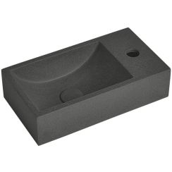 Sapho Small Waschbecken 40x22 cm rechteckig Klassisch schwarz matte AR409