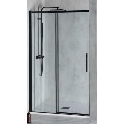 Polysan Altis Line Black Duschtüren 121 cm Schiebe- schwarz Matte/durchsichtiges Glas AL3012B