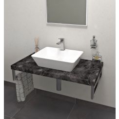 Sapho Avice Waschtischplatte 60x49.5 cm graphit AV069