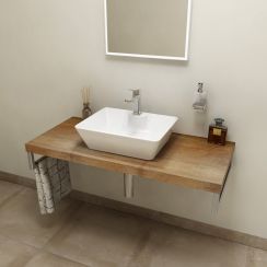 Sapho Avice Waschtischplatte 90x49.5 cm graphit-holz AV098
