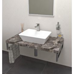 Sapho Avice Waschtischplatte 110x49.5 cm grau AV1110