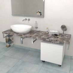 Sapho Avice Waschtischplatte 140x49.5 cm grau AV1410