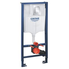 Grohe Rapid SL WC-Vorwandelement mit Betätigungsplatte in der hängenden Schüssel 39501000