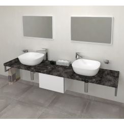 Sapho Avice Waschtischplatte 210x49.5 cm graphit AV219