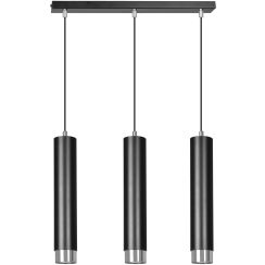 Emibig Pendelleuchte 3x8 W schwarz-chrom 643/3