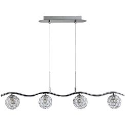 Candellux Starlet Pendelleuchte 4x40 W chrom-transparent 34-85750