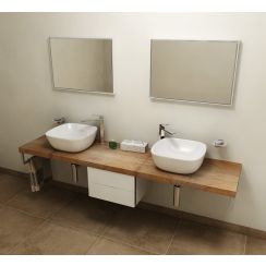 Sapho Avice Waschtischplatte 220x49.5 cm graphit-holz AV228