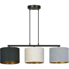Emibig Hilde Pendelleuchte 1x15 W weiß-schwarz-gold-grau/aschfarben 1055/3