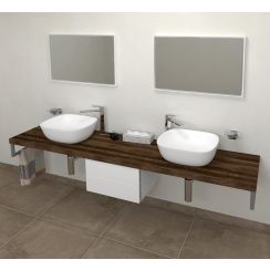 Sapho Avice Waschtischplatte 250x49.5 cm eiche AV2511