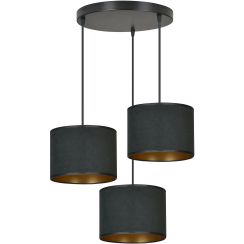 Emibig Hilde Pendelleuchte 3x15 W schwarz-gold 1054/3PREM