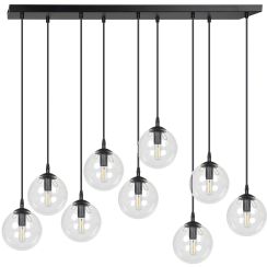 Emibig Cosmo Pendelleuchte x10 W schwarz-transparent 711/9