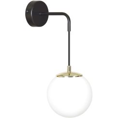 Emibig Ognis Wandleuchte 1x10 W schwarz-gold-milchig 966/K1