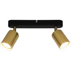 Zuma Line Vila Deckenlampe 2x50 W schwarz-gold GU13013C-2B