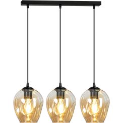 Emibig Istar Pendelleuchte 3x15 W schwarz-bernstein 677/3