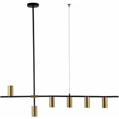 Light Prestige Arizona Pendelleuchte 6x40 W schwarz-gold LP-074/6PLBK/GD