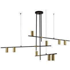 Light Prestige Arizona Pendelleuchte x40 W schwarz-gold LP-074/9PLBK/GD