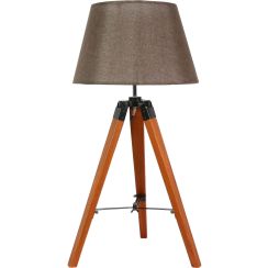 Candellux Lugano Tischlampe 1x60 W holz-braun 41-31211