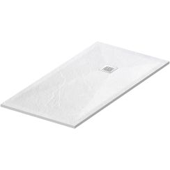 Balneo Stone Tray Rechteckige Duschwanne 100x80 cm weiß STFWH8010025