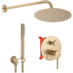 Rea Lungo duschset Unterputz mit Regenbrause gold REA-P4160