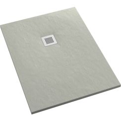 Schedpol Kalait Cement Stone Rechteckige Duschwanne + Abdeckung 110x90 cm zement 3.3116/CT/ST-M2