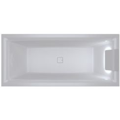 Riho Still Square LED Rechteckige Badewanne 180x80 cm weiß B099003005