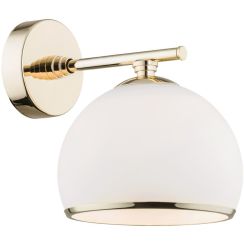 Argon Marbella Wandleuchte 1x15 W messing-opal 4255