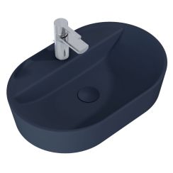 Elita Babette Waschbecken 62x41.2 cm oval Aufsatzwaschbecken blau matte RE040620017030