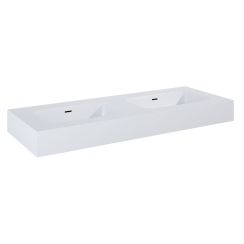 Elita Dimple Waschbecken 121x46 cm rechteckig Klassisch-Doppelt weiß matte RE041200025290