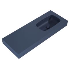 Elita Dimple Waschbecken 121x46 cm rechteckig Klassisch blau matte RE041202027030