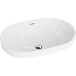 LaVita Puebla Waschbecken 60x39 cm oval Einbauwaschbecken weiß glanz 5900378301677
