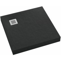 Schedpol New Horizons Black Stone Quadratische Duschwanne 90x90 cm schwarz 3.3301/C/ST-M2