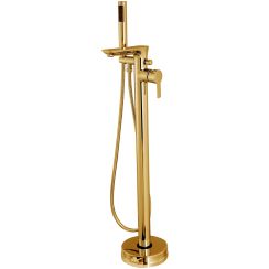 Invena Glamour badewannen- und duscharmatur freistehend gold BW-02-W09