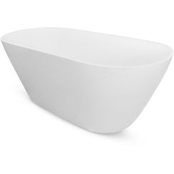 Besco Moya Freistehende Badewanne 159x68.4 cm oval weiß #WMD-160-MGR